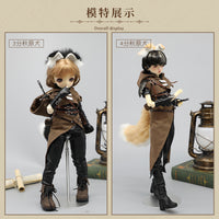 BJD Doll Animal Ears and Tail Headwear Accessories for OB11 MDD Dolls