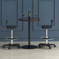 Swivel Adjustable Bar Stool with Wheels for Home Office Lab