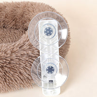 All-Season Suction Cup Cat Hammock for Window, Double-Sided Plush Cat Bed, Hanging Pet Perch