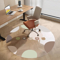Round Transparent PVC Floor Mat for Desk Chair, Washable Floor Protector