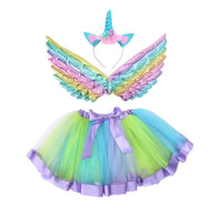 Kids' Unicorn Headband and Angel Wings Costume Set for Parties and Performances