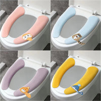 Waterproof Toilet Seat Cushion with Handle, All-Season Universal Toilet Seat Cover