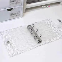 A8 Transparent Wavy Acrylic Loose-Leaf Mini Photo Card Holder Album for Kpop Photocards