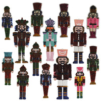 Sequin Nutcracker Soldier Embroidered Iron-On Patch for Clothing and Bags