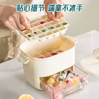 Portable Mini Ice Cube Maker Tray for Home, Office, Dorm, Camping, Car - 52-Grid Double Layer, Food Grade