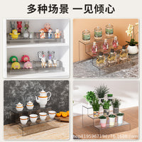 Acrylic Tiered Display Stand Clear Multi-layer Riser for Collectibles and Figures