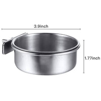 Stainless Steel Parrot Feeder Cup for Small Birds
