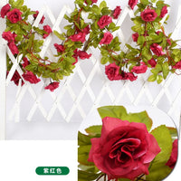 Artificial Rose Vine Garland for Wedding Decor and Photography Props