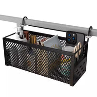 Bedside Hanging Storage Basket for Dormitory Bunk Beds, No-Drill Organizer Shelf