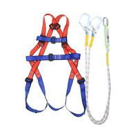Full Body Safety Harness with Lanyard and Shock Absorber for Fall Protection