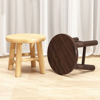 Solid Wood Round Stool for Home, Bathroom, Living Room