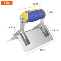 6E3X Stainless Steel Corner Trowel for Wall Plastering and Finishing