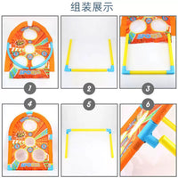 Kids Bean Bag Toss Game Set with Ring Toss and Cornhole Bags for Outdoor Yard Play