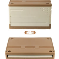 Foldable Camping Storage Box with Wheels and Handle for Outdoor Car Travel