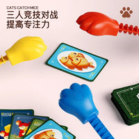 Cat and Mouse Board Game Card Set for Kids, Interactive Educational Toy for Ages 6+