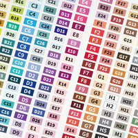DIY Perler Beads Color Chart Stickers for Kids' Educational Toys