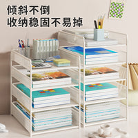 A4 Desktop Multi-layer Metal File Organizer for Office