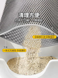 Double-Layer Cat Litter Mat with Anti-Tracking and Splash-Proof Design