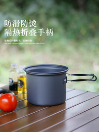 Portable Non-Stick Camping Cookware Set for Single Person Outdoor Use