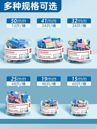 Deli Macaron Color Binder Clips, Strong Metal Paper Clamps for Office and Document Organization