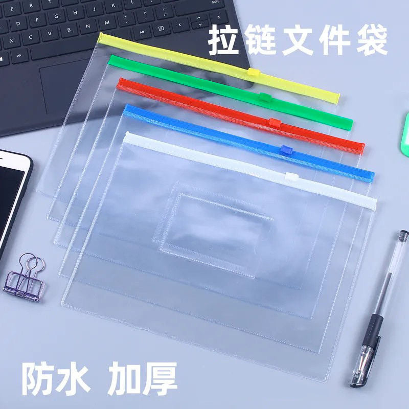 Transparent Waterproof Document Folder for Office and School, A4/A5/A6 Sizes