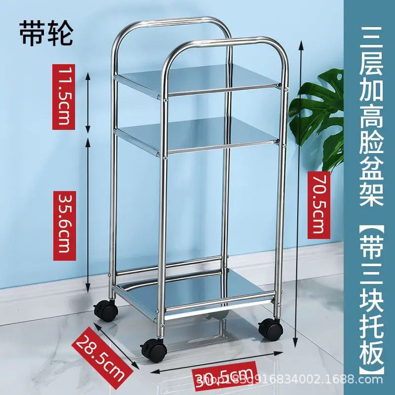Stainless Steel Rolling Storage Rack for Bathroom and Kitchen