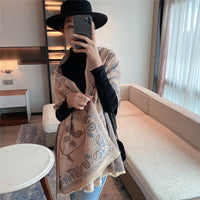 Celebrity Style Imitation Cashmere Sun Protection Shawl Scarf for Summer