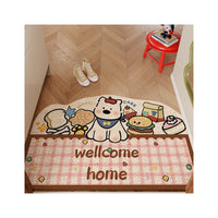 Cartoon Dog Doormat Entrance Mat Dust Removal Non-slip PVC Coil Mat