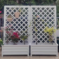 Aluminum Alloy Garden Trellis with Wheels for Climbing Plants
