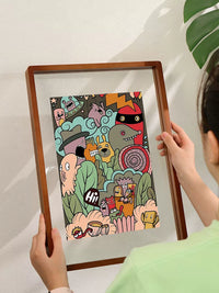 Solid Wood Double-Sided Glass Photo Frame for Tabletop Display