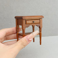 1:12 Dollhouse Miniature Nightstand Side Table with Drawer