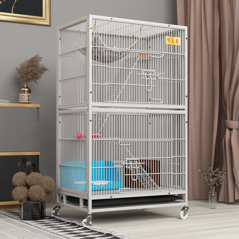 Large Iron Bird Cage for Parrots, Cockatiels, Pigeons, and Squirrels - Multi-tier Breeding Aviary