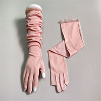 Women's Summer UV Protection Cotton Fingerless Driving and Cycling Arm Sleeves