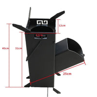 Portable Rocket Stove for Outdoor Camping and Picnics - Wood Burning Cooker for Boiling Water and Frying
