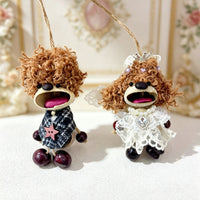 Big Mouth Bear Nut Shell Wind Chime Doll Backpack Charm