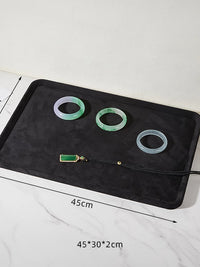 Velvet Jewelry Display Tray for Earrings, Rings, and Necklaces
