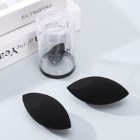 Black Mini Makeup Sponge Set - Wet & Dry Use, Blending Foundation & Concealer