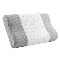 Dual-Tone Cooling Wave Memory Foam Pillow for Massage and Neck Support