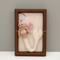 Handmade Felt White Mermaid Doll Keychain Car Charm Gift