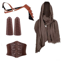 Medieval Renaissance Knight Hooded Cloak Cosplay Costume Set