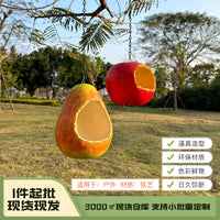 Pear Shaped Hanging Bird Feeder for Outdoor Garden Decor