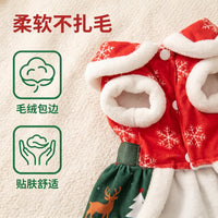 Pet Dog Christmas Reindeer Snowflake Warm Vest for Small to Medium Dogs