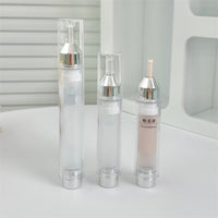 Travel Vacuum Press Pump Bottle for Lotion, Eye Cream, Serum, Foundation Samples