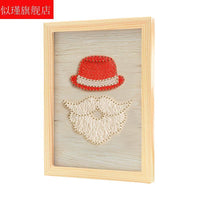 DIY Christmas String Art Kit with Frame, Hammer, and Lights - Handmade Nail and Thread Craft for Kids and Adults