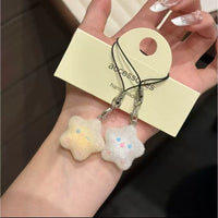 Cute Star Plush Keychain & Phone Lanyard Charm for Bags and Keys