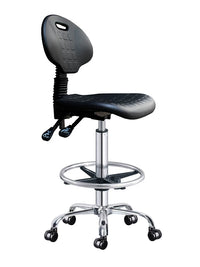 Anti-Static Lab Chair with Adjustable Height for Cleanroom, Workshop, and Medical Use