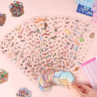 Miniature 3D Diorama Stickers for DIY Crafting