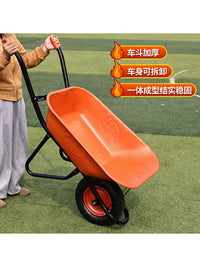 Heavy-Duty Garden Wheelbarrow with Dump Cart Functionality for Farm and Home Use