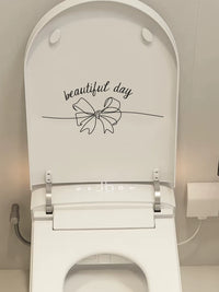 Bow Pattern Home Decoration Stickers for Toilet Lid, Glass Door, Mirror