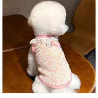 Pet Dog Cat Winter Vest with Leash Ring, Cute Lace Trim Warm Apparel for Small Dogs